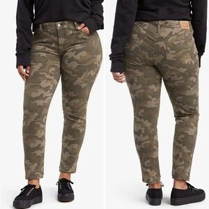 NEW Levi’s 311 Shaping Skinny Jeans Camo Green Women's Plus Size 18W
